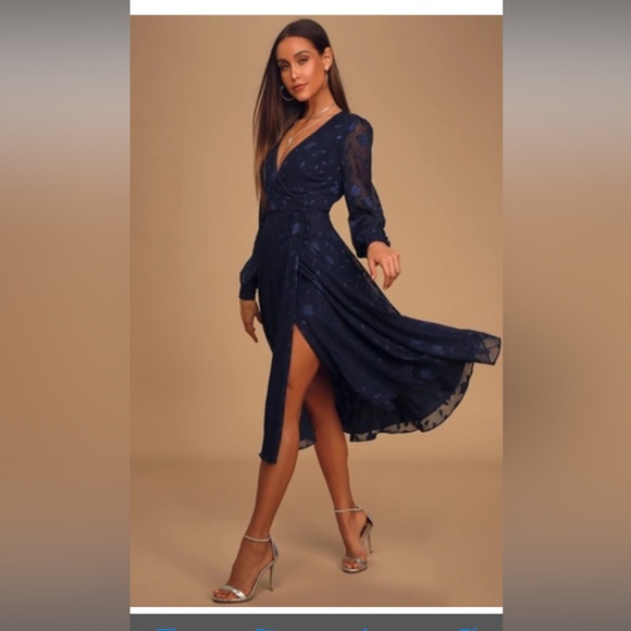 Lulus Dresses & Skirts - Blue wrap dress from lulus